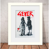 Quadro Banksy Style 4ever 56x46cm Vidro + Paspatur W3342