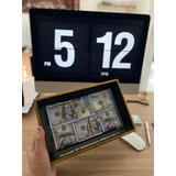 Quadro Box Do Milhão Inspiração Dollar Reais Vidro E Moldura