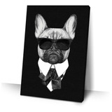 Quadro Bulldog Óculos Francês 80x120 Decorativo