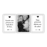 Quadro C/ Moldura 50x70cm Casal Deus Amor Foto Personalizada