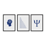 Quadro C/ Moldura 50x70cm Psicologia Frase Consultório P36