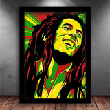 Quadro C/ Moldura Poster Bob Marley