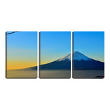 Quadro Canvas 45x96 Monte Fuji Topo De Neve