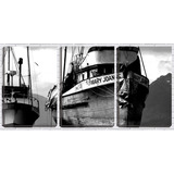 Quadro Canvas 68x126 Dois Barcos Pesqueiros