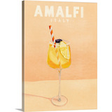 Quadro Canvas Cartão-postal Drink Típico Amalfi