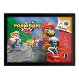 Quadro Capa Mario Kart 64 Nintendo 64 Retro N64 A3 33x45cm 