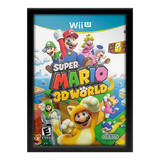 Quadro Capa Super Mario 3d World Nintendo Wii U A3 33x45cm