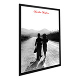 Quadro Charles Chaplin Carlitos Filme Com Moldura Preta A3