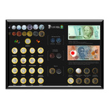 Quadro Coleção Moedas Comemorativas Plano Real Olimpiadas