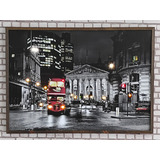 Quadro Com Leds Nos Faróis Londres, Ônibus 52x72cm Bivolt