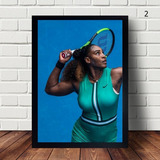 Quadro Com Moldura Da Jogadora De Tênis Serena Willians