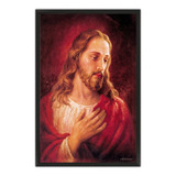 Quadro Com Moldura Jesus Complacência 64x94 Cm