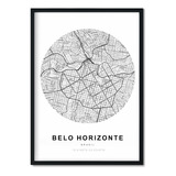 Quadro Com Vidro Mapa Belo Horizonte