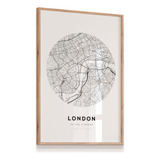 Quadro Com Vidro Mapa London Londres