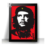 Quadro Comunista Che Guevara Decorativo Moldura A4 32cm