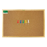 Quadro Cortiça Mold Madeira 100x70 Com 50 Alfinetes Colorido