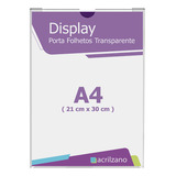 Quadro De Aviso A4 Display De Parede Petg 10 Unidades