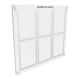 Quadro De Aviso E Gestão C/6 Displays A4 Acrílico Verticais