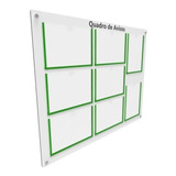 Quadro De Aviso Gestão Em Mdf C/ 8 Displays A4 6h2v Acrílico