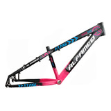 Quadro De Bicicleta Aro 26 Alfameq Atake Freeride Aluminio Cor Preto/rosa Tamanho Del Quadro 13.5