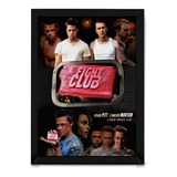 Quadro Decoração Clube Da Luta Brad Pitt Cinema Filme Cartaz