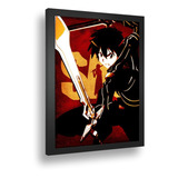 Quadro Decorativ Poste Kirito Espada Online Classico Retro