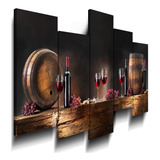 Quadro Decorativo 129x63 Sala Cozinha Gourmet Vinho Wine Kit