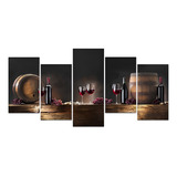 Quadro Decorativo 129x63 Sala Cozinha Gourmet Vinho Wine Kit