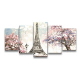 Quadro Decorativo 129x63 Sala Quarto Torre Eiffel Paris