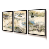 Quadro Decorativo 30x45 Trio Sala Vidro