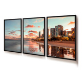 Quadro Decorativo 30x45 Trio Vidro Escritório Praia Recife