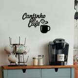 Quadro Decorativo 3d Cantinho Do Café Xicara 30x45 Preto