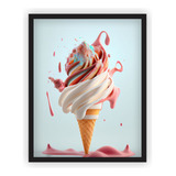 Quadro Decorativo 45x60cm Sorvete Máquina Verão Picolé S67
