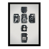 Quadro Decorativo A4 Câmera Antiga Rolleiflex Perspectiva.