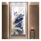 Quadro Decorativo Abstrato Lindo Pena Azul
