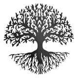 Quadro Decorativo Arvore Da Vida Em Metal Cortado Laser 60cm