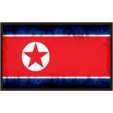 Quadro Decorativo Bandeira Da Coreia Do Norte Grande G001