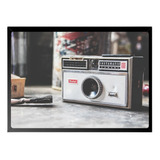 Quadro Decorativo Camera Antiga Kodak 20x30cm A4 C/ Vidro