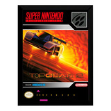 Quadro Decorativo Capa A4 25x33 Top Gear 2 Super Nintendo