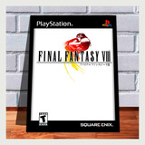 Quadro Decorativo Capa A4 Gamer Final Fantasy 8 Playstation