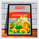 Quadro Decorativo Capa Adventure Atari 2600 A3 33 X 45 Cm