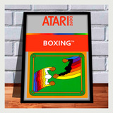 Quadro Decorativo Capa Boxing A4 25 X 33 Cm Atari 2600