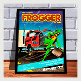 Quadro Decorativo Capa Frogger A4 Atari