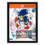 Quadro Decorativo Capa Sonic Adventure A4 25x33 Cm Dreamcast