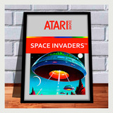 Quadro Decorativo Capa Space Invaders A3