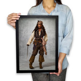 Quadro Decorativo Capitão Jack Sparrow Johnny