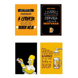 Quadro Decorativo Churrasco Bar Cerveja Simpsons