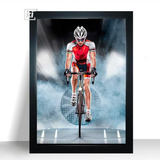 Quadro Decorativo Ciclismo Bicicletas Com Moldura 32x44cm