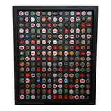 Quadro Decorativo Co2beer Quadro Quadro Decorativo Porta Tampinha Cerveja Artesanal Black 208 De 60cm X 6mm - Mdf