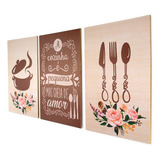 Quadro Decorativo Cozinha Panela E Talheres